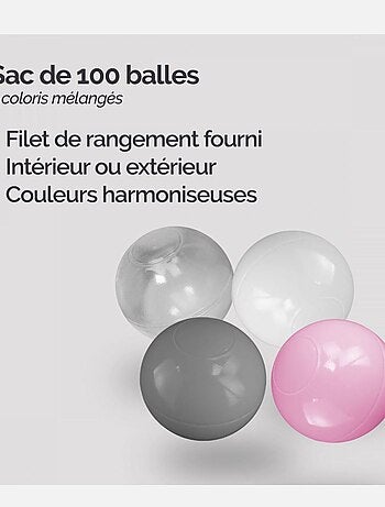Lot de 2 sacs de 100 balles de jeu ou de piscine 5,5 cm - Monsieur Bébé