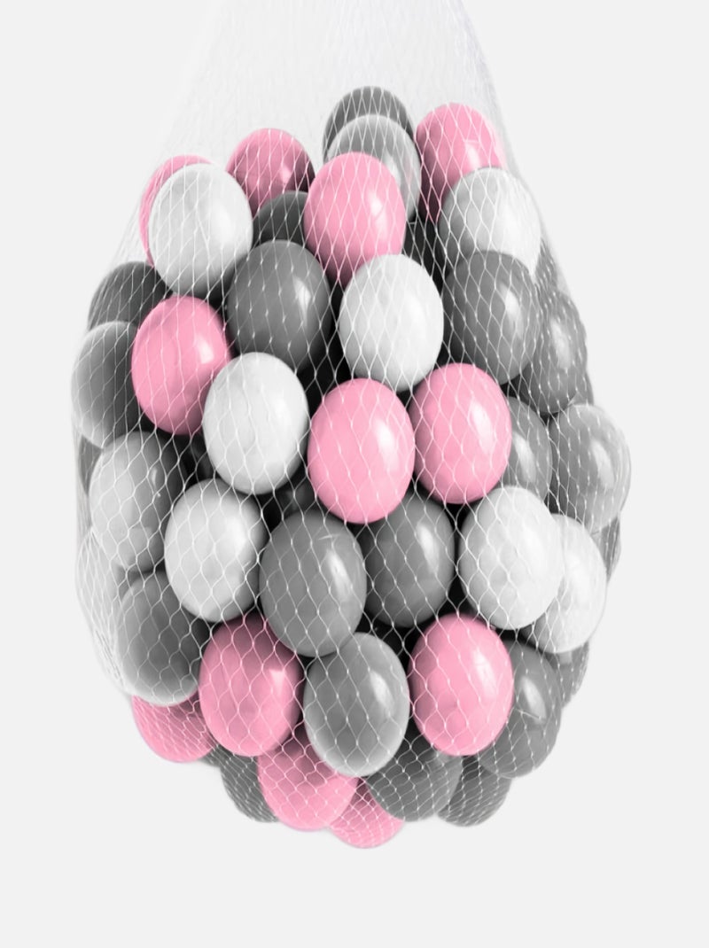 Lot de 2 sacs de 100 balles de jeu ou de piscine  5,5 cm - Monsieur Bébé Rose - Kiabi