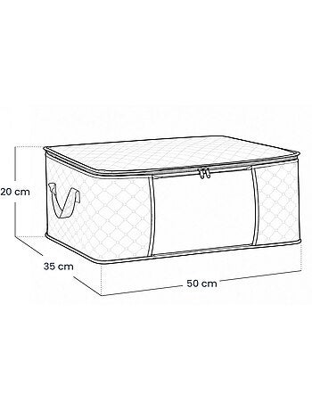 Lot de 2 sacs de rangement pliables pour vêtements, linge de maison avec poignées - vivezen