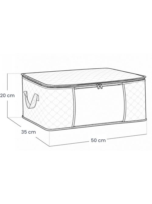 Lot de 2 sacs de rangement pliable pour vêtements, linge de maison avec poignées - vivezen - Kiabi Lot de 2 sacs de rangement pliable pour vêtements, linge de maison avec poignées - vivezen - Kiabi