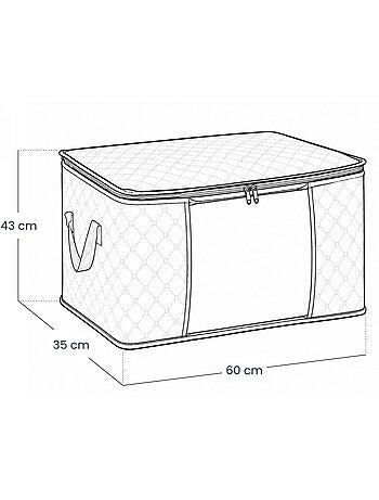 Lot de 2 sacs de rangement pliable pour vêtements, linge de maison avec poignées - vivezen