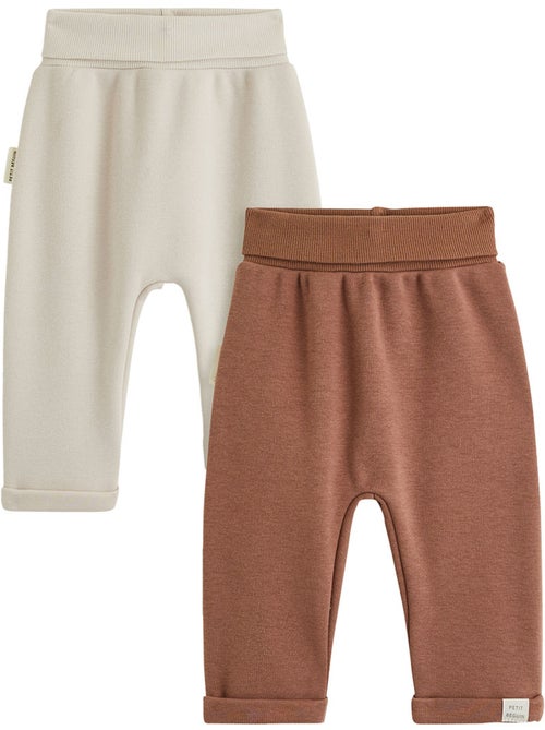 Lot de 2 sarouels bébé en molleton ultra chaud - Kiabi