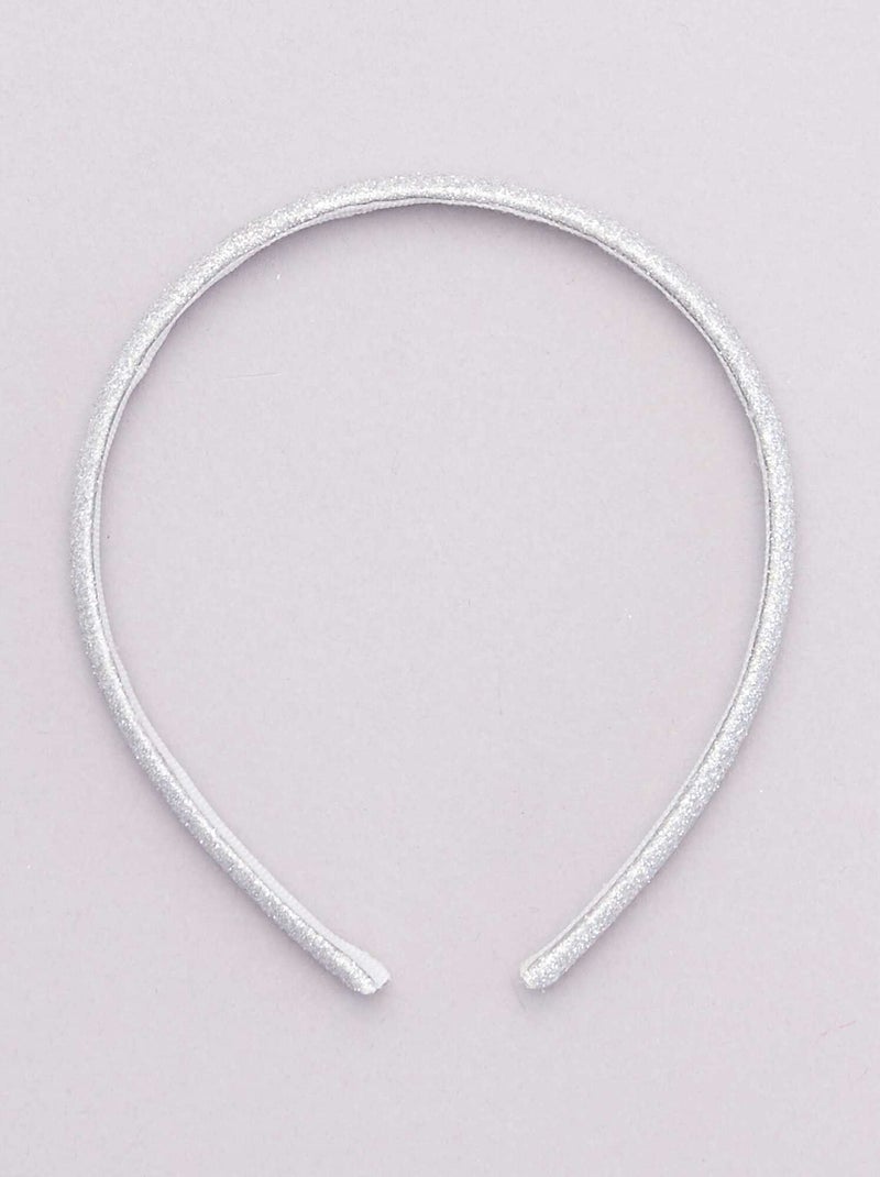Lot de 2 serre-têtes argent/rose - Kiabi