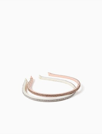 Lot de 2 serre-têtes avec strass