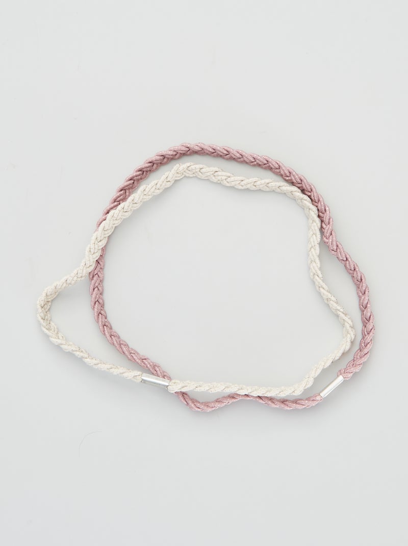 Lot de 2 serre-têtes élastiquées multicolore - Kiabi