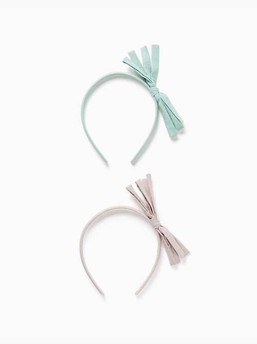 Lot de 2 serre-têtes fins avec nœuds - Kiabi Lot de 2 serre-têtes fins avec nœuds - Kiabi