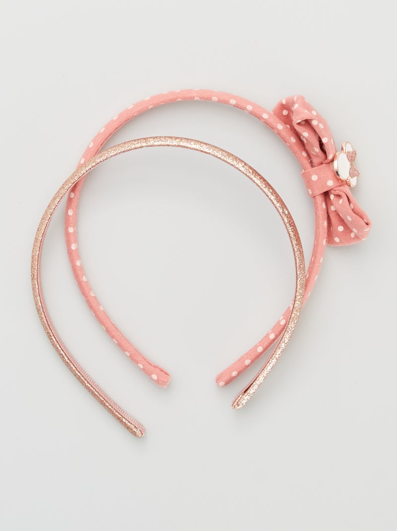 Lot de 2 serre-têtes 'Minnie' rose - Kiabi