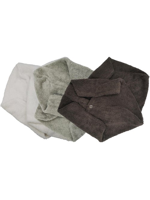 Lot de 2 Serviette Sèche Cheveux Blanc - Kiabi