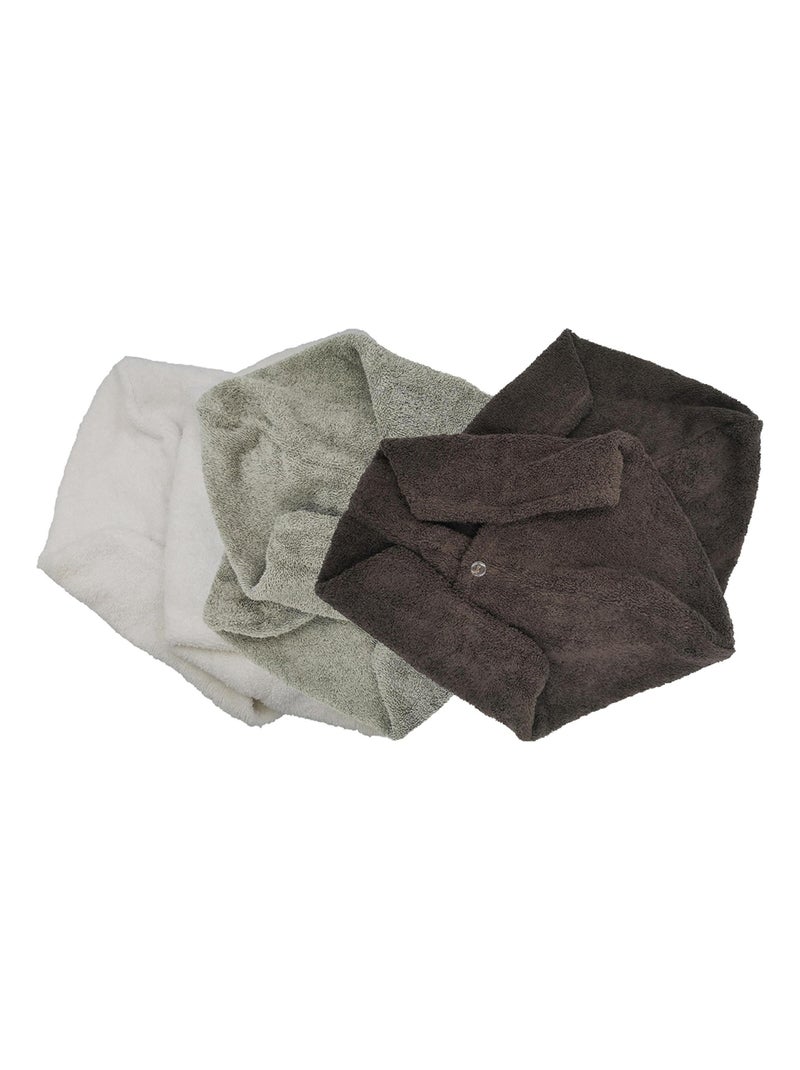 Lot de 2 Serviette Sèche Cheveux Blanc Blanc - Kiabi