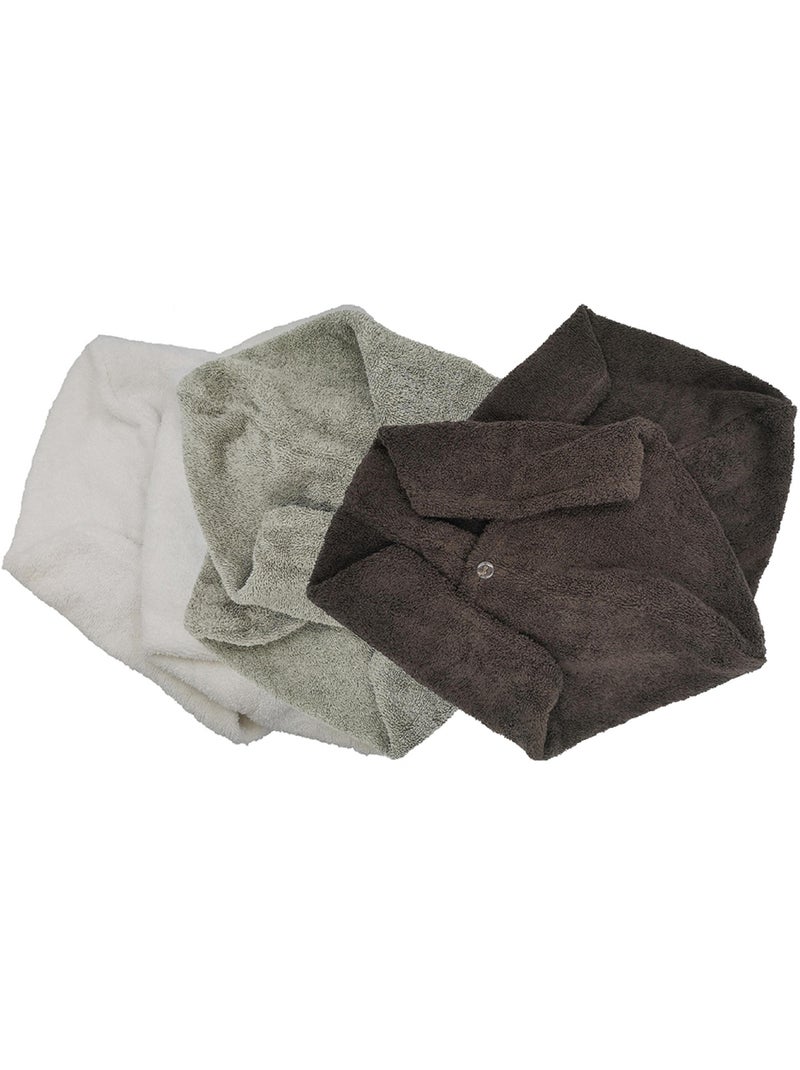 Lot de 2 Serviette Sèche Cheveux Marron Marron - Kiabi