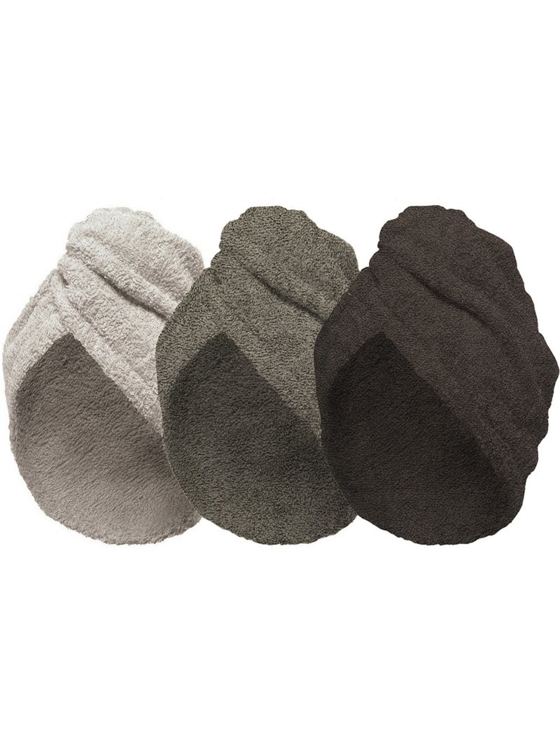 Lot de 2 Serviette Sèche Cheveux Marron Marron - Kiabi