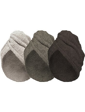 Lot de 2 Serviette Sèche Cheveux Marron