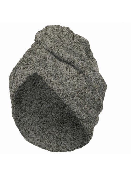 Lot de 2 Serviette Sèche Cheveux Vert/Gris - Kiabi