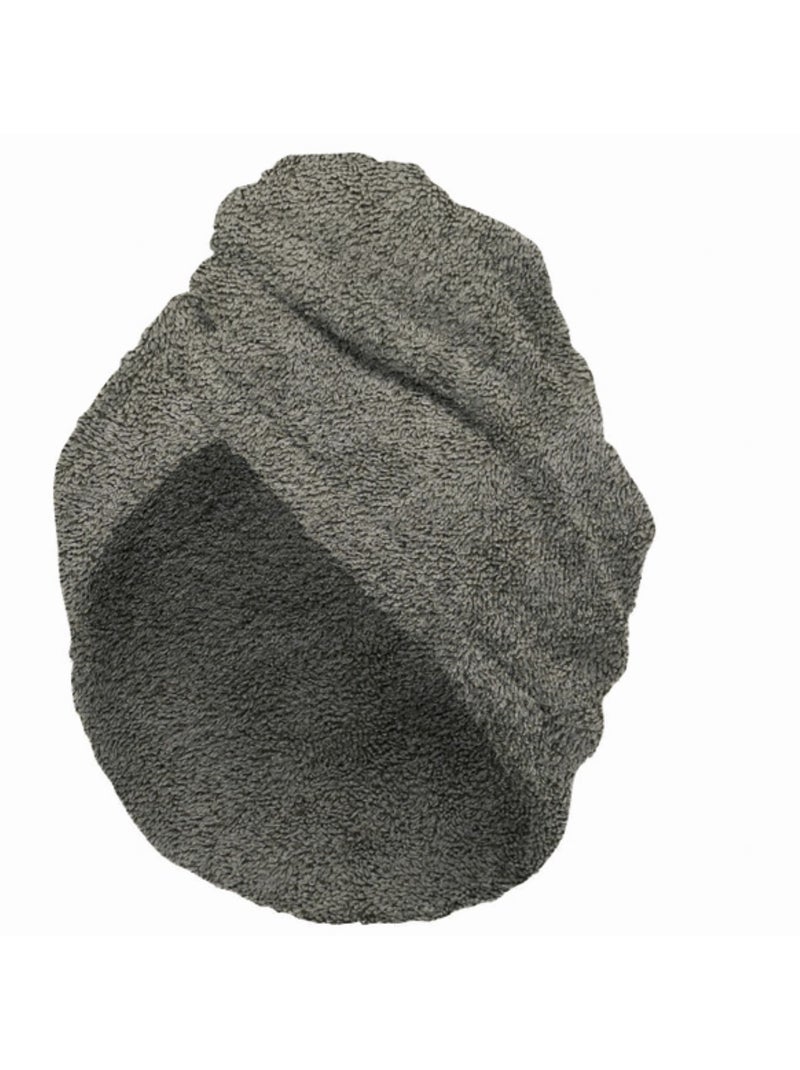 Lot de 2 Serviette Sèche Cheveux Vert/Gris Gris Vert - Kiabi