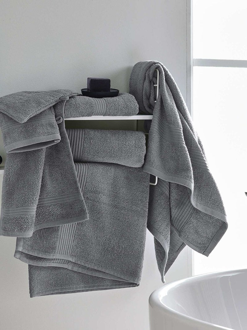 Lot de 2 serviettes 30 x 50 cm Gris - Kiabi
