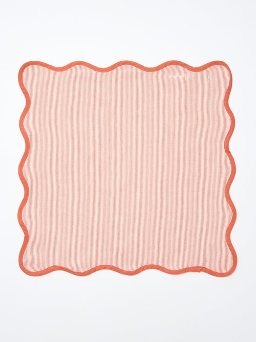 Lot de 2 serviettes à rayures (40x40cm) - Kiabi