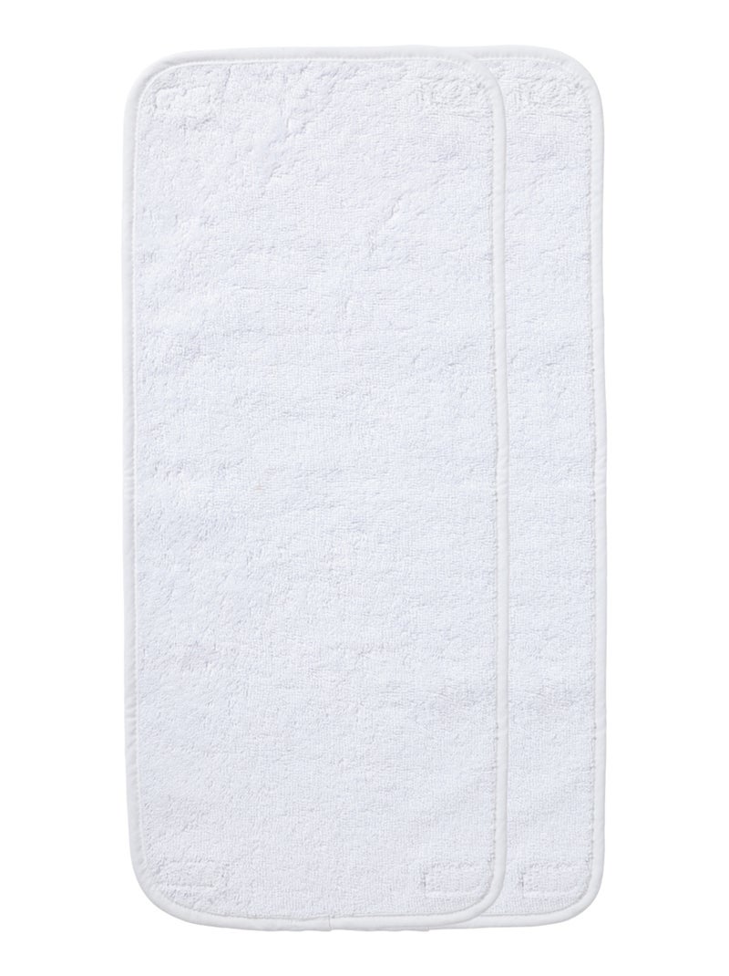 Lot de 2 serviettes à scratch pour matelas à langer Luxe Blanc - Babycalin Blanc Blanc - Kiabi