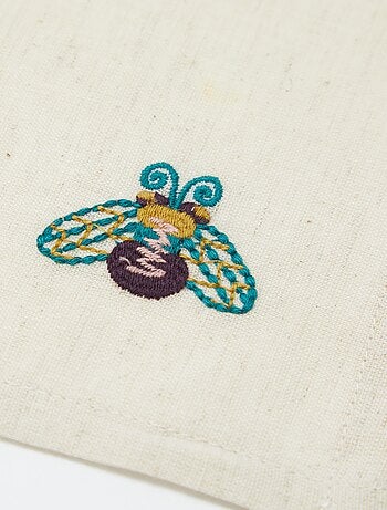 Lot de 2 serviettes brodées (40x40 cm) - Kiabi Home