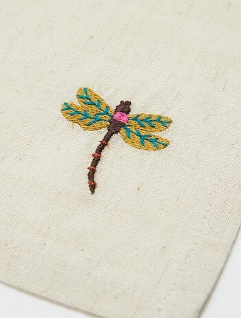 Lot de 2 serviettes brodées (40x40 cm) - Kiabi Home