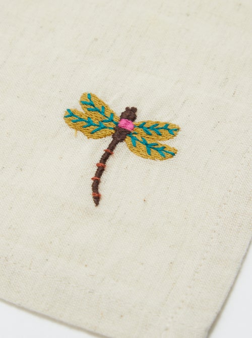 Lot de 2 serviettes brodées (40x40 cm) - Kiabi Home - Kiabi