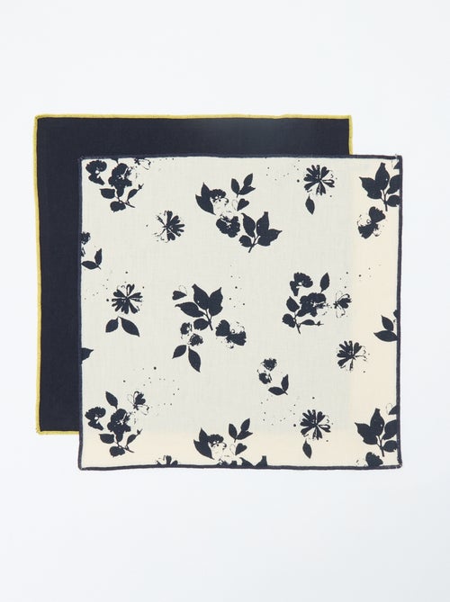 Lot de 2 serviettes de table 40 x 40 cm - Kiabi Home - Kiabi Lot de 2 serviettes de table 40 x 40 cm - Kiabi Home - Kiabi