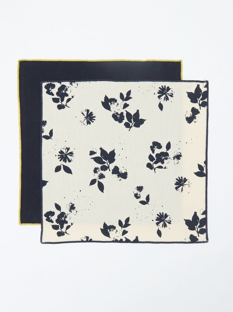 Lot de 2 serviettes de table 40 x 40 cm - Kiabi Home Bleu - Kiabi