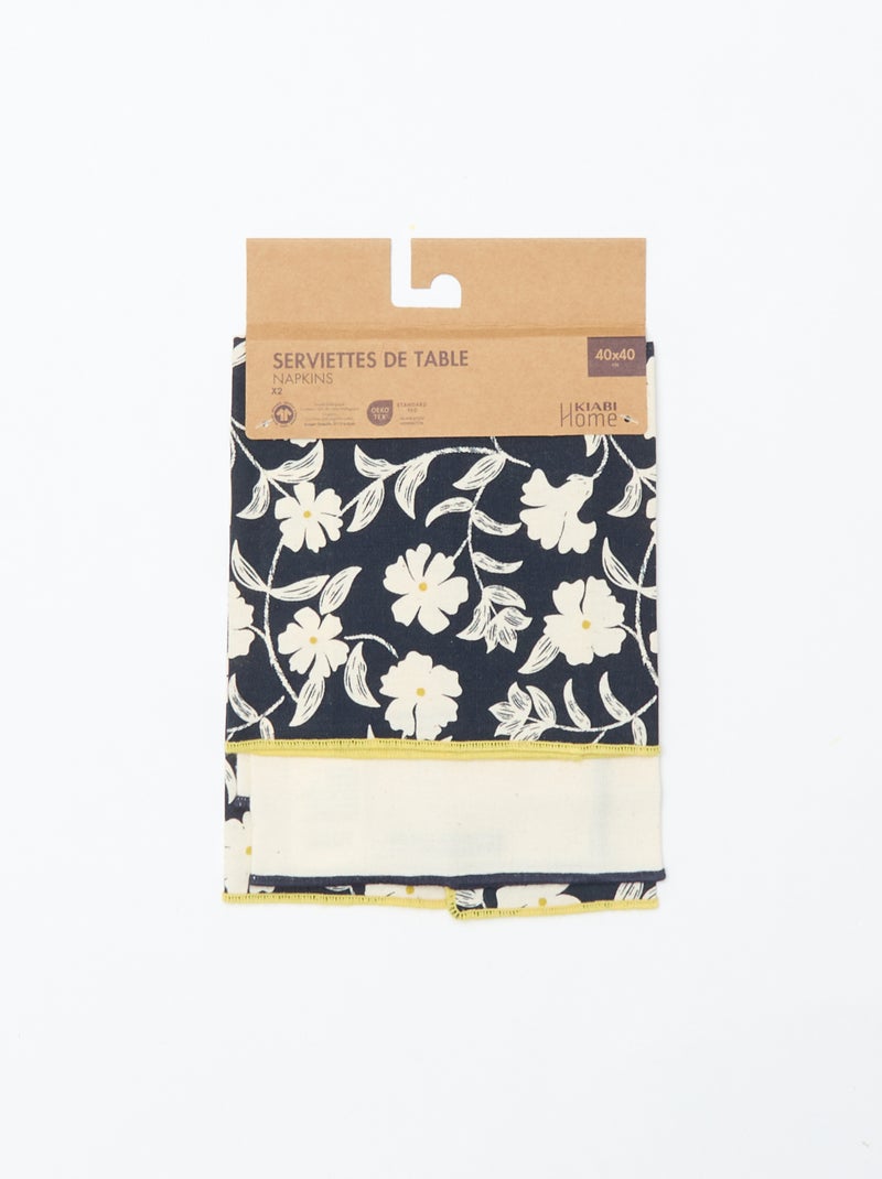 Lot de 2 serviettes de table (40x40 cm) - Kiabi Home Beige - Kiabi