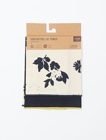 Lot de 2 serviettes de table (40x40 cm) - Kiabi Home