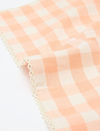 Lot de 2 serviettes de table à carreaux