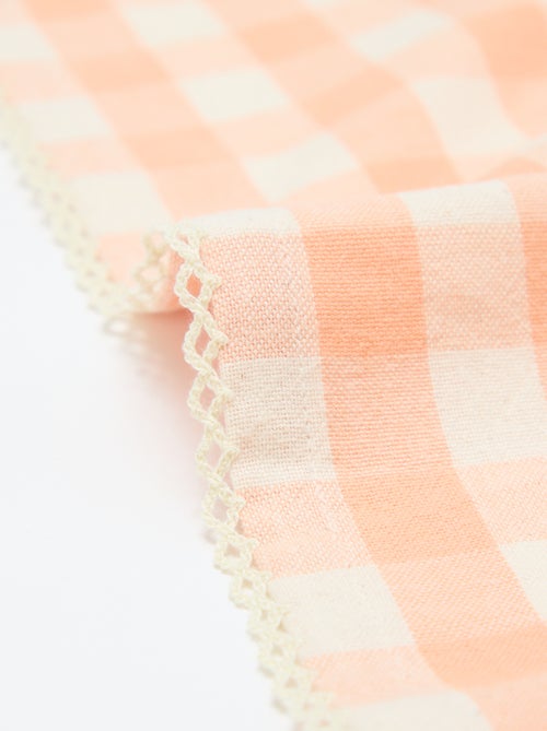 Lot de 2 serviettes de table à carreaux - Kiabi