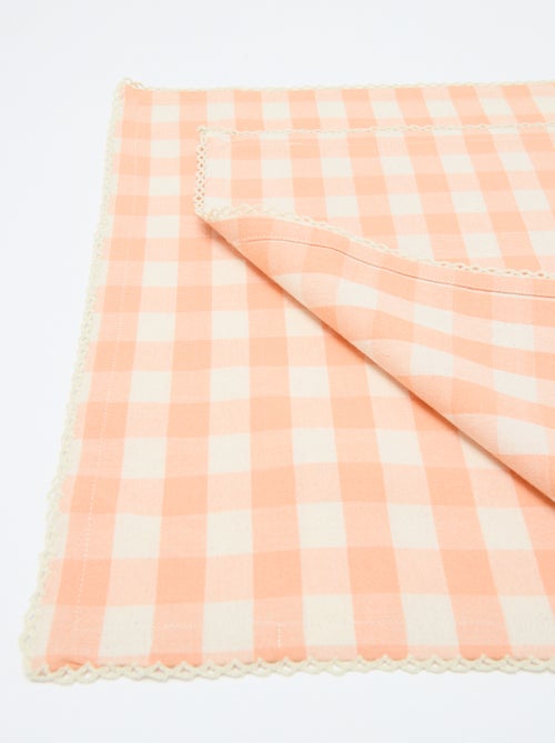 Lot de 2 serviettes de table à carreaux - Kiabi