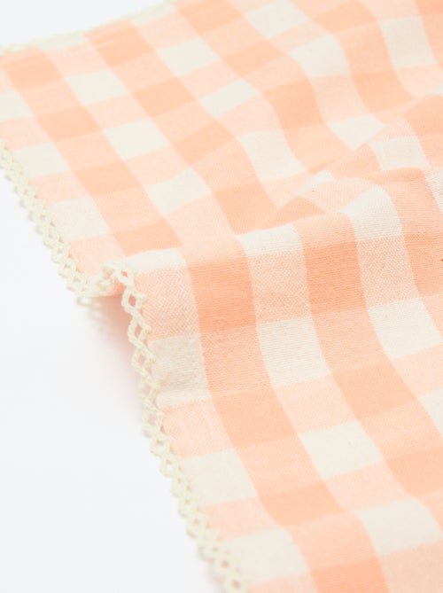 Lot de 2 serviettes de table à carreaux - Kiabi