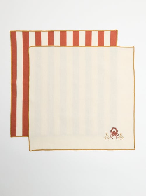 Lot de 2 serviettes de table - Kiabi Lot de 2 serviettes de table - Kiabi