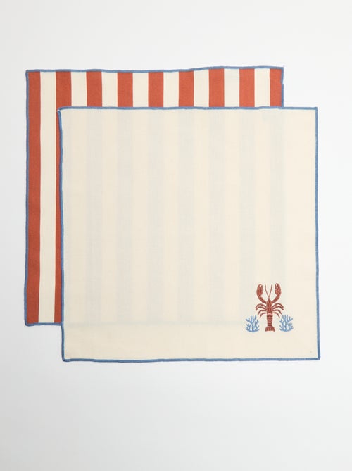Lot de 2 serviettes de table - Kiabi Lot de 2 serviettes de table - Kiabi