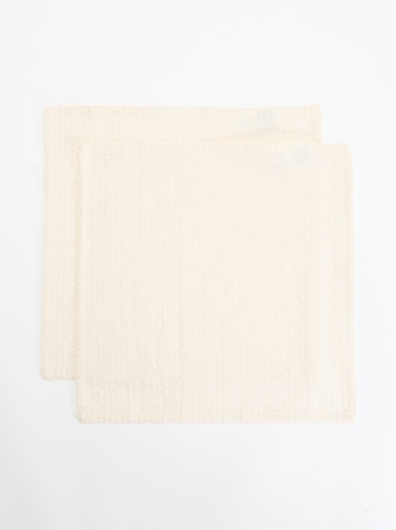 Lot de 2 serviettes de table Beige - Kiabi