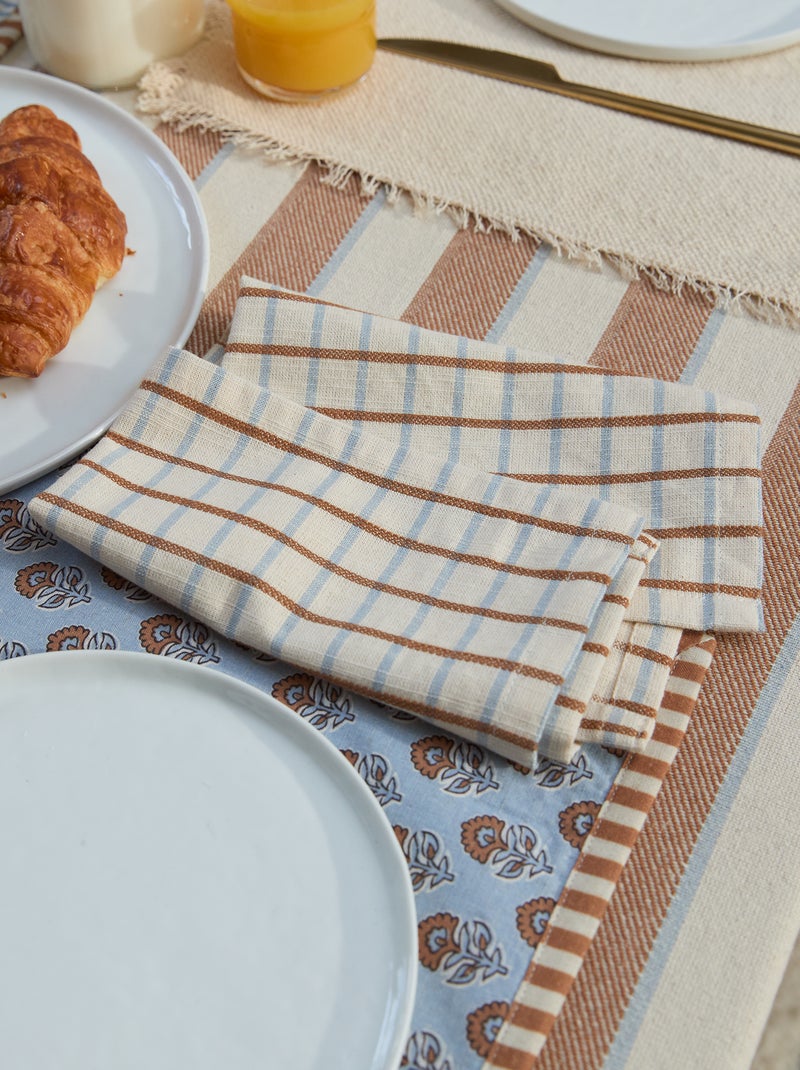 Lot de 2 serviettes de table Bleu - Kiabi