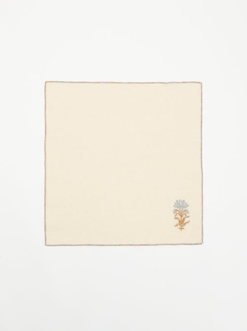 Lot de 2 serviettes de table brodées - Kiabi Lot de 2 serviettes de table brodées - Kiabi