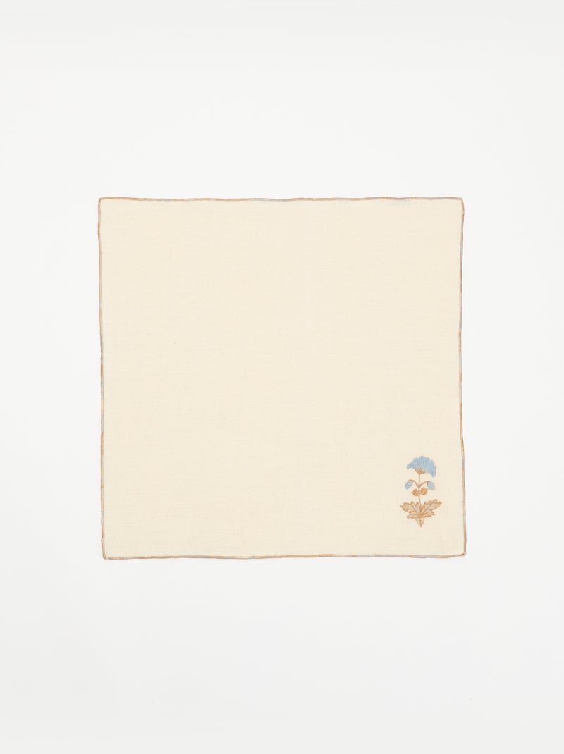 Lot de 2 serviettes de table brodées Beige - Kiabi