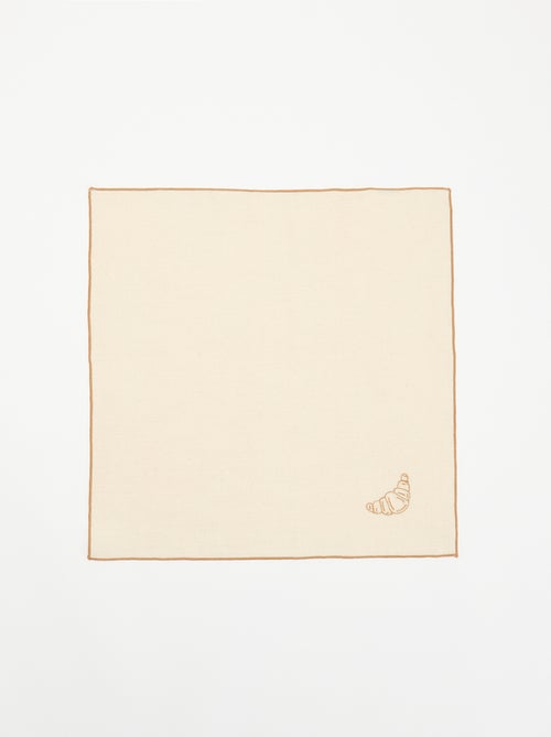 Lot de 2 serviettes de table brodées - Kiabi Lot de 2 serviettes de table brodées - Kiabi