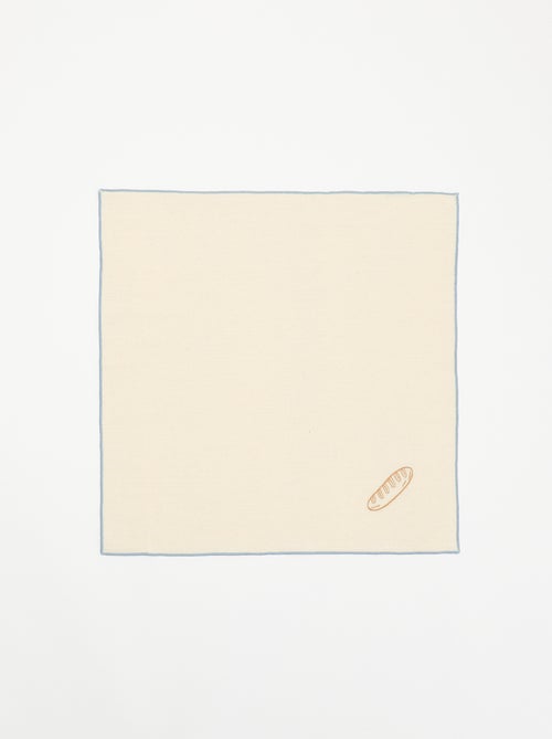 Lot de 2 serviettes de table brodées - Kiabi Lot de 2 serviettes de table brodées - Kiabi