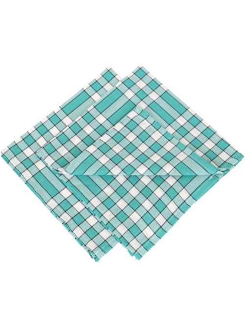 Lot de 2 serviettes de table carreaux vichy normand vert NELLY - Kiabi