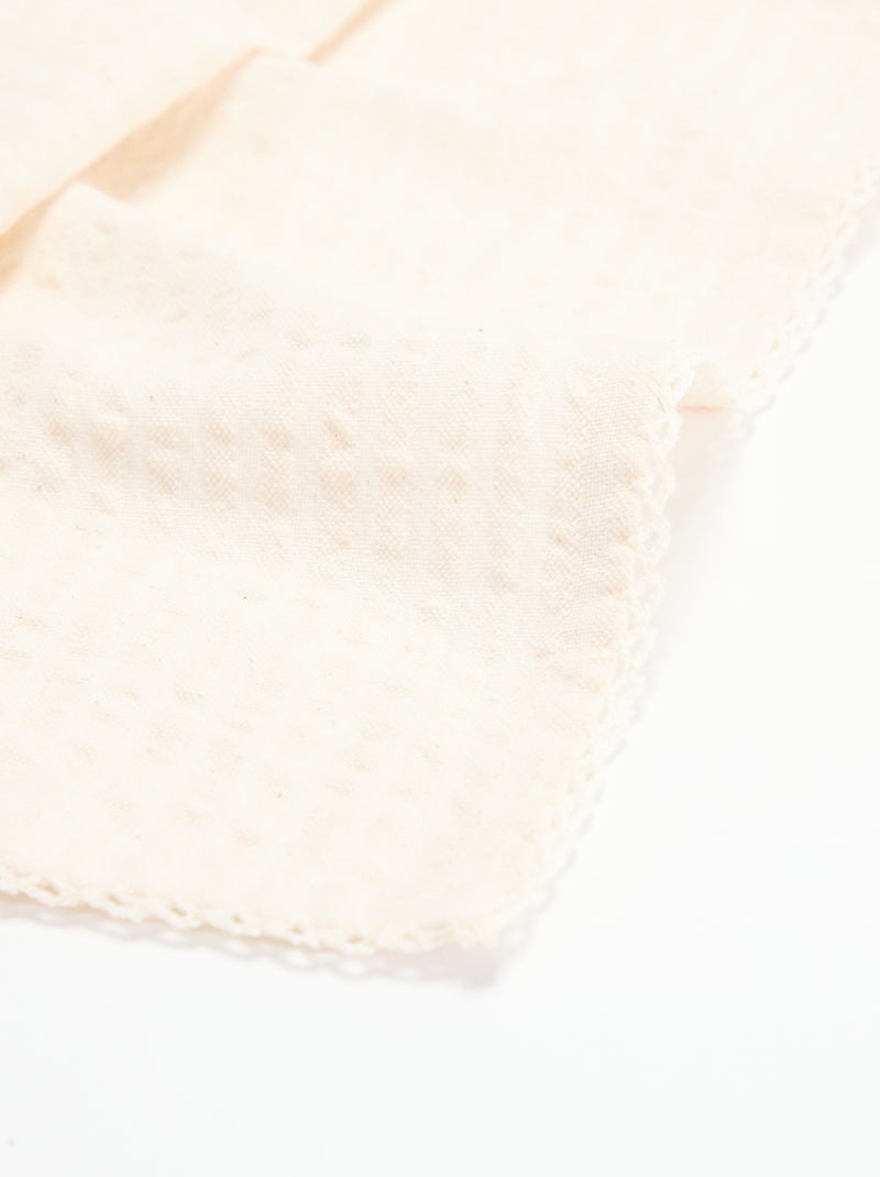 Lot de 2 serviettes de table en seersucker Beige - Kiabi