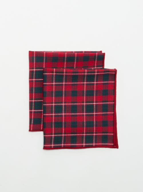 Lot de 2 serviettes de table tartan de Noël - KIABI Home - Kiabi