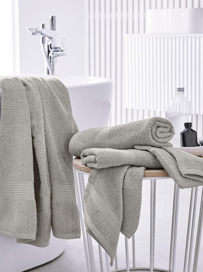 Lot de 2 serviettes de toilette coton uni ESSENTIAL Beige - Kiabi