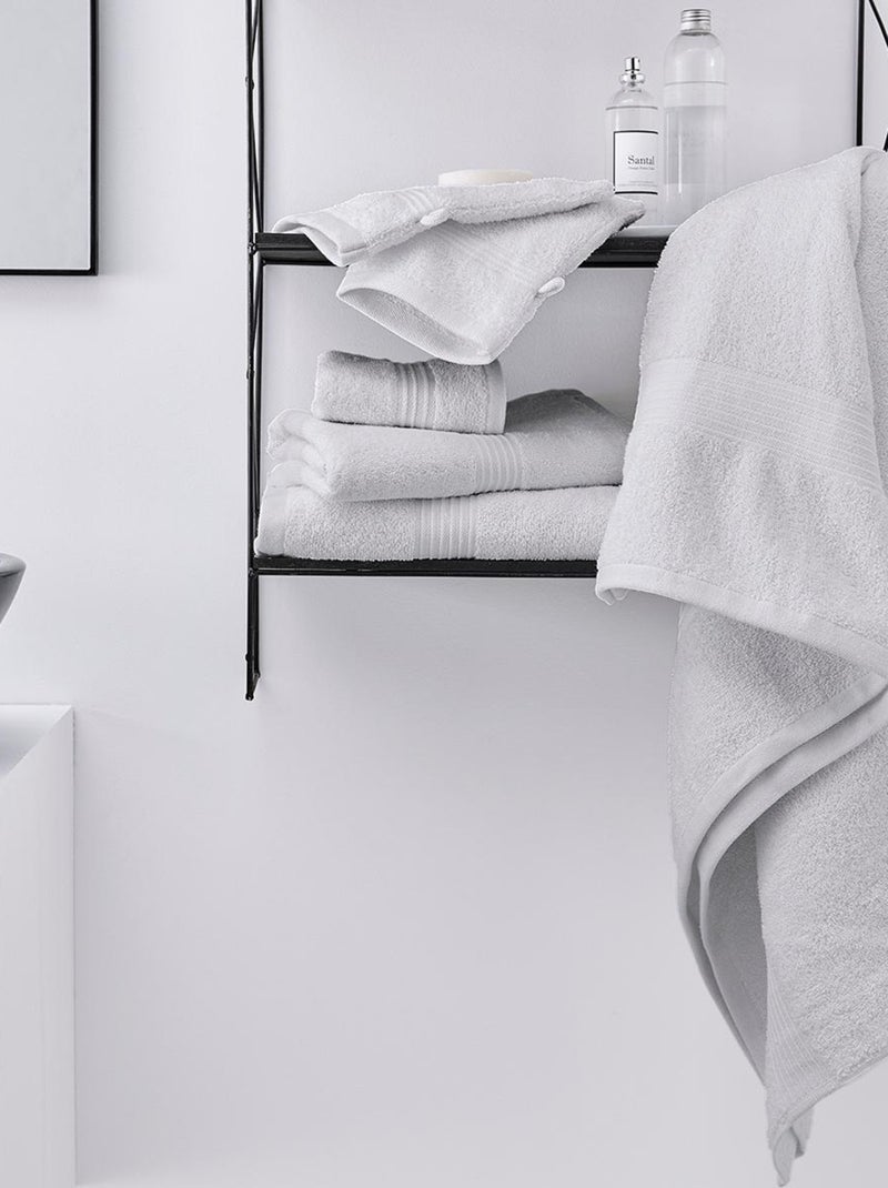 Lot de 2 serviettes de toilette coton uni ESSENTIAL Blanc - Kiabi