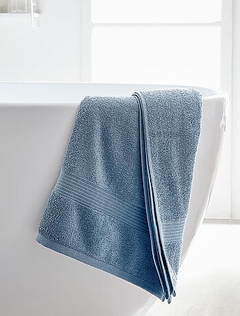 Lot de 2 serviettes de toilette coton uni ESSENTIAL