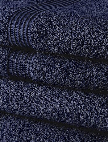 Lot de 2 serviettes de toilette coton uni ESSENTIAL
