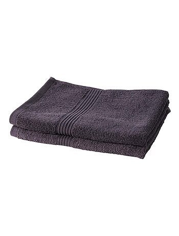 Lot de 2 serviettes de toilette coton uni ESSENTIAL