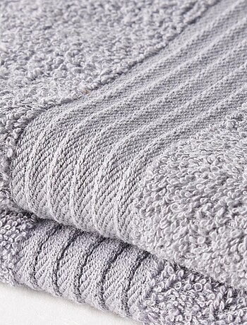 Lot de 2 serviettes de toilette coton uni ESSENTIAL