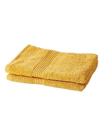 Lot de 2 serviettes de toilette coton uni ESSENTIAL